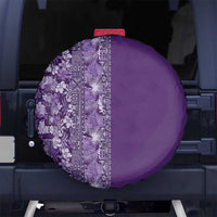 Hawaiian Tribal Elements Hibiscus Spare Tire Cover Purple Pattern LT9 No hole Purple - Polynesian Pride