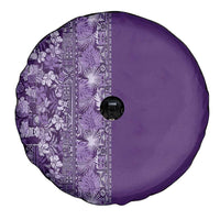 Hawaiian Tribal Elements Hibiscus Spare Tire Cover Purple Pattern LT9 - Polynesian Pride