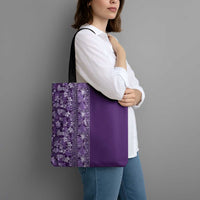Hawaiian Tribal Elements Hibiscus Tote Bag Purple Pattern LT9 - Polynesian Pride