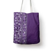 Hawaiian Tribal Elements Hibiscus Tote Bag Purple Pattern LT9 - Polynesian Pride