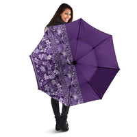 Hawaiian Tribal Elements Hibiscus Umbrella Purple Pattern LT9 - Polynesian Pride
