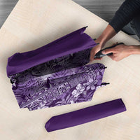 Hawaiian Tribal Elements Hibiscus Umbrella Purple Pattern LT9 - Polynesian Pride