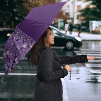 Hawaiian Tribal Elements Hibiscus Umbrella Purple Pattern LT9 - Polynesian Pride