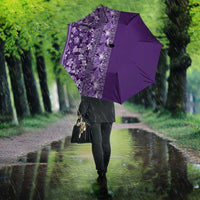 Hawaiian Tribal Elements Hibiscus Umbrella Purple Pattern LT9 - Polynesian Pride