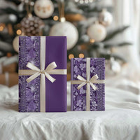 Hawaiian Tribal Elements Hibiscus Wrapping Paper Purple Pattern LT9 - Polynesian Pride