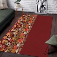 Hawaiian Tribal Elements Hibiscus Area Rug Red Pattern LT9 Red - Polynesian Pride
