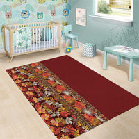 Hawaiian Tribal Elements Hibiscus Area Rug Red Pattern LT9 - Polynesian Pride