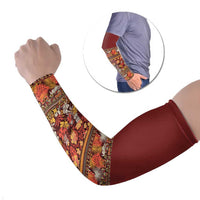 Hawaiian Tribal Elements Hibiscus Arm Sleeves Red Pattern LT9 Set of 2 Red - Polynesian Pride