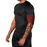 Hawaiian Tribal Elements Hibiscus Arm Sleeves Red Pattern LT9 - Polynesian Pride