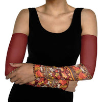 Hawaiian Tribal Elements Hibiscus Arm Sleeves Red Pattern LT9 - Polynesian Pride