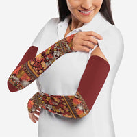 Hawaiian Tribal Elements Hibiscus Arm Sleeves Red Pattern LT9 - Polynesian Pride