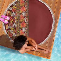 Hawaiian Tribal Elements Hibiscus Beach Blanket Red Pattern LT9 - Polynesian Pride