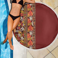 Hawaiian Tribal Elements Hibiscus Beach Blanket Red Pattern LT9 - Polynesian Pride