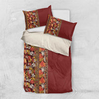 Hawaiian Tribal Elements Hibiscus Bedding Set Red Pattern LT9 US Twin 172cm x 218cm Red - Polynesian Pride