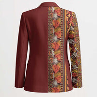 Hawaiian Tribal Elements Hibiscus Blazer Red Pattern LT9 - Polynesian Pride