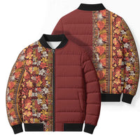 Hawaiian Tribal Elements Hibiscus Bomber Puffer Jacket Red Pattern LT9 - Polynesian Pride
