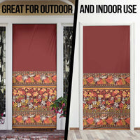 Hawaiian Tribal Elements Hibiscus Door Cover Red Pattern LT9 - Polynesian Pride