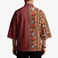 Hawaiian Tribal Elements Hibiscus Kimono Red Pattern LT9 - Polynesian Pride