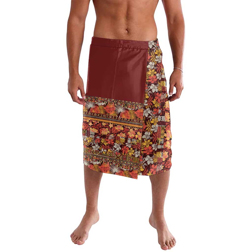 Hawaiian Tribal Elements Hibiscus Lavalava Red Pattern LT9 Red - Polynesian Pride