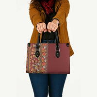 Hawaiian Tribal Elements Hibiscus Leather Bag Red Pattern LT9 - Polynesian Pride
