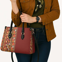 Hawaiian Tribal Elements Hibiscus Leather Bag Red Pattern LT9 - Polynesian Pride