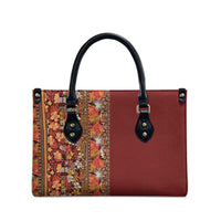 Hawaiian Tribal Elements Hibiscus Leather Bag Red Pattern LT9 - Polynesian Pride
