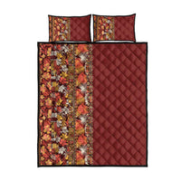 Hawaiian Tribal Elements Hibiscus Quilt Bed Set Red Pattern LT9 - Polynesian Pride