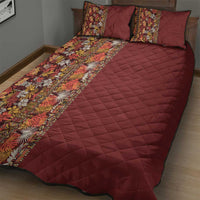 Hawaiian Tribal Elements Hibiscus Quilt Bed Set Red Pattern LT9 - Polynesian Pride