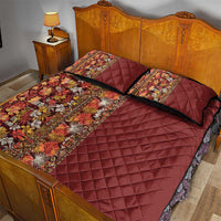 Hawaiian Tribal Elements Hibiscus Quilt Bed Set Red Pattern LT9 - Polynesian Pride