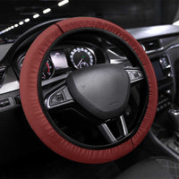 Hawaiian Tribal Elements Hibiscus Steering Wheel Cover Red Pattern LT9 Universal Fit Red - Polynesian Pride