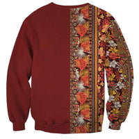 Hawaiian Tribal Elements Hibiscus Sweatshirt Red Pattern LT9 - Polynesian Pride