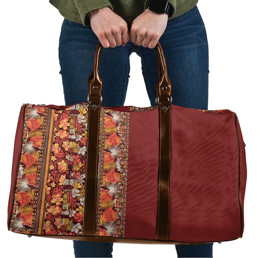 Hawaiian Tribal Elements Hibiscus Travel Bag Red Pattern LT9 Red - Polynesian Pride