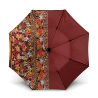 Hawaiian Tribal Elements Hibiscus Umbrella Red Pattern LT9 One Size Folded 11.42 inch Opened Diameter 37.4 inch Red - Polynesian Pride