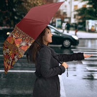 Hawaiian Tribal Elements Hibiscus Umbrella Red Pattern LT9 - Polynesian Pride