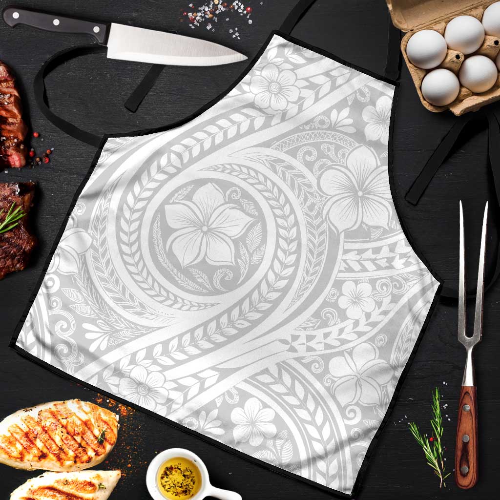 Lotu Tamaiti Samoan Polynesian Tribal Apron LT9 White - Polynesian Pride