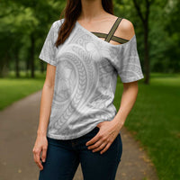 Lotu Tamaiti Samoan Polynesian Tribal Cross Shoulder Shirt LT9 - Polynesian Pride