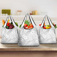 Lotu Tamaiti Samoan Polynesian Tribal Grocery Bag LT9 3-pack One Size White - Polynesian Pride