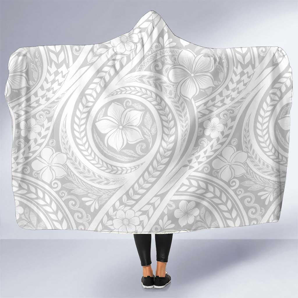 Lotu Tamaiti Samoan Polynesian Tribal Hooded Blanket LT9 One Size White - Polynesian Pride