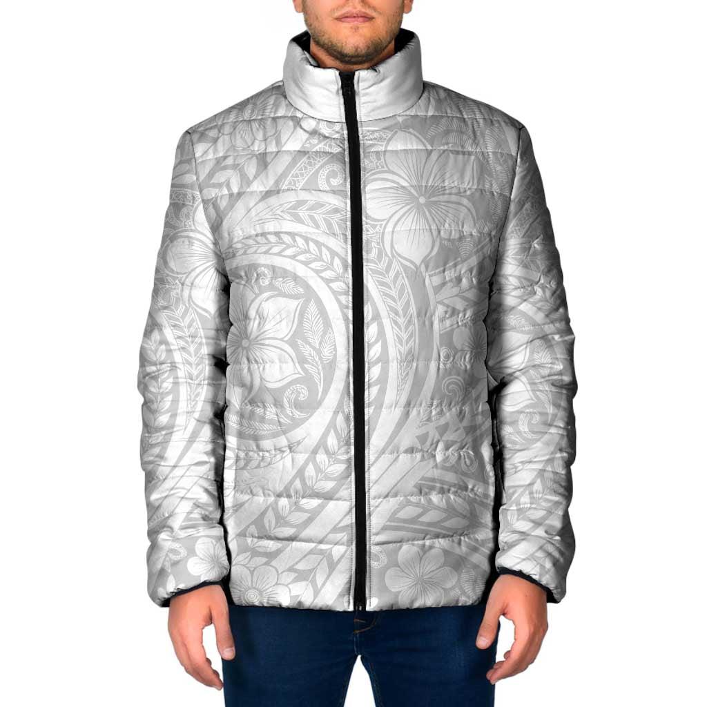 Lotu Tamaiti Samoan Polynesian Tribal Padded Jacket LT9 Men White - Polynesian Pride