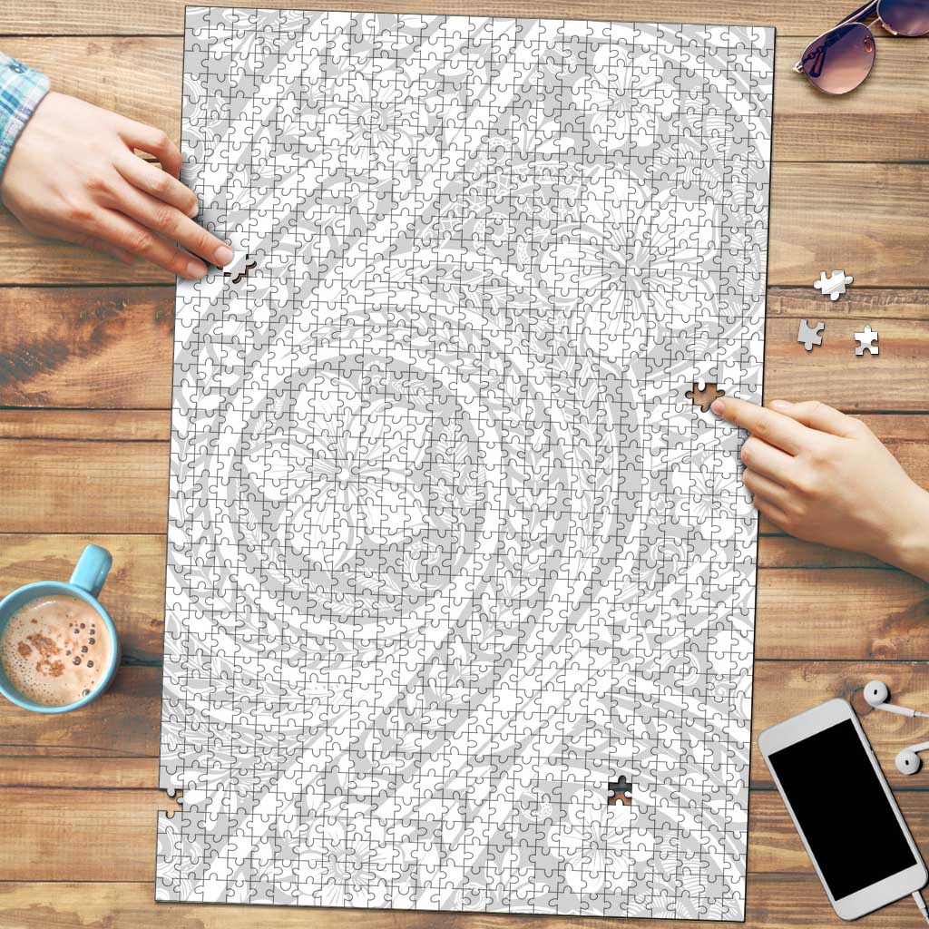Lotu Tamaiti Samoan Polynesian Tribal Puzzle LT9 White - Polynesian Pride