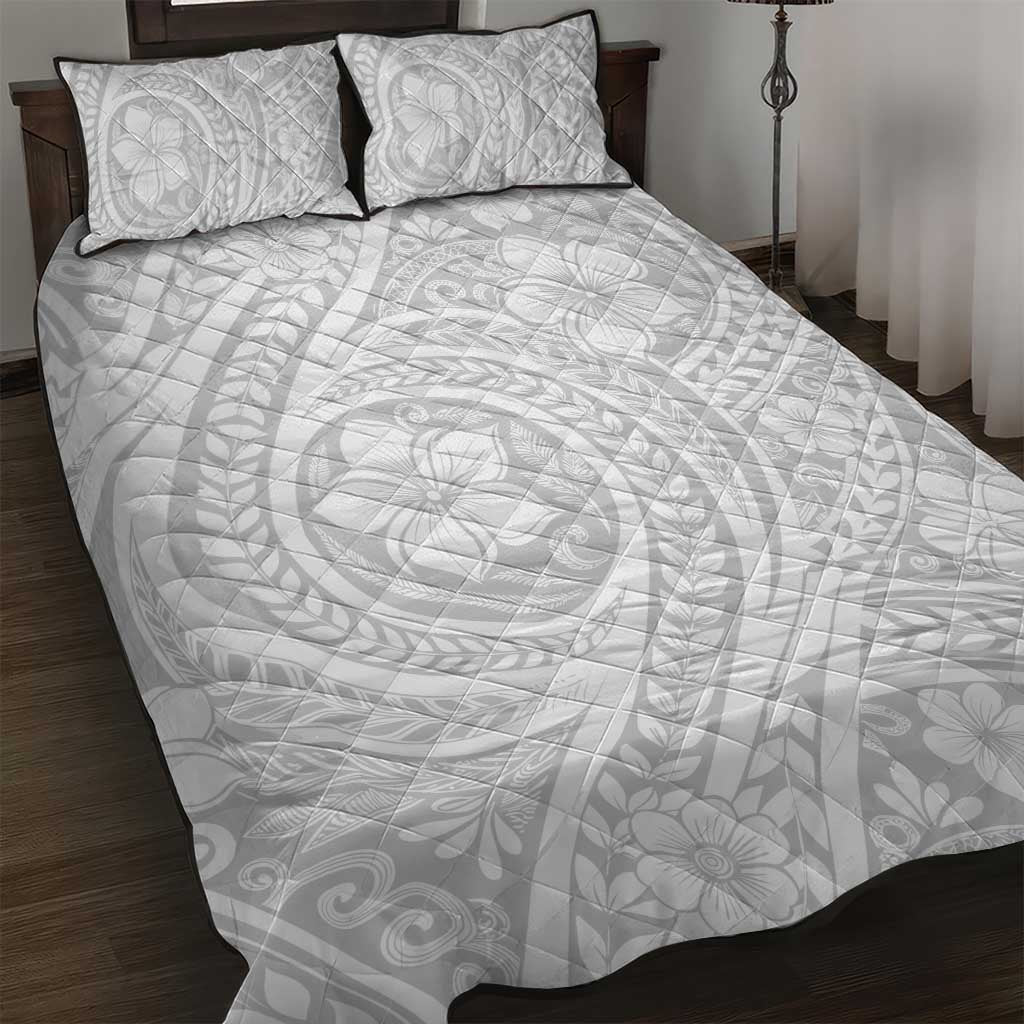 Lotu Tamaiti Samoan Polynesian Tribal Quilt Bed Set LT9 White - Polynesian Pride
