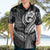 Polynesia Hawaiian Shirt Whale Tale and Polynesian Sunset Plumeria Black LT9 - Polynesian Pride