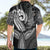 Polynesia Hawaiian Shirt Whale Tale and Polynesian Sunset Plumeria Black LT9 - Polynesian Pride