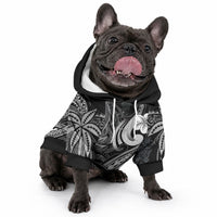 Whale Tale and Polynesian Sunset Plumeria Black Pet Hoodie LT9 - Polynesian Pride