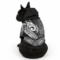 Whale Tale and Polynesian Sunset Plumeria Black Pet Hoodie LT9 - Polynesian Pride