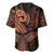 Polynesia Baseball Jersey Whale Tale and Polynesian Sunset Plumeria Gold LT9 - Polynesian Pride