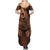 Polynesia Summer Maxi Dress Whale Tale and Polynesian Sunset Plumeria Gold LT9 - Polynesian Pride