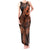 Polynesia Tank Maxi Dress Whale Tale and Polynesian Sunset Plumeria Gold LT9 Women Gold - Polynesian Pride