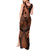 Polynesia Tank Maxi Dress Whale Tale and Polynesian Sunset Plumeria Gold LT9 - Polynesian Pride