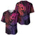 Polynesia Baseball Jersey Whale Tale and Polynesian Sunset Plumeria Pink LT9 - Polynesian Pride